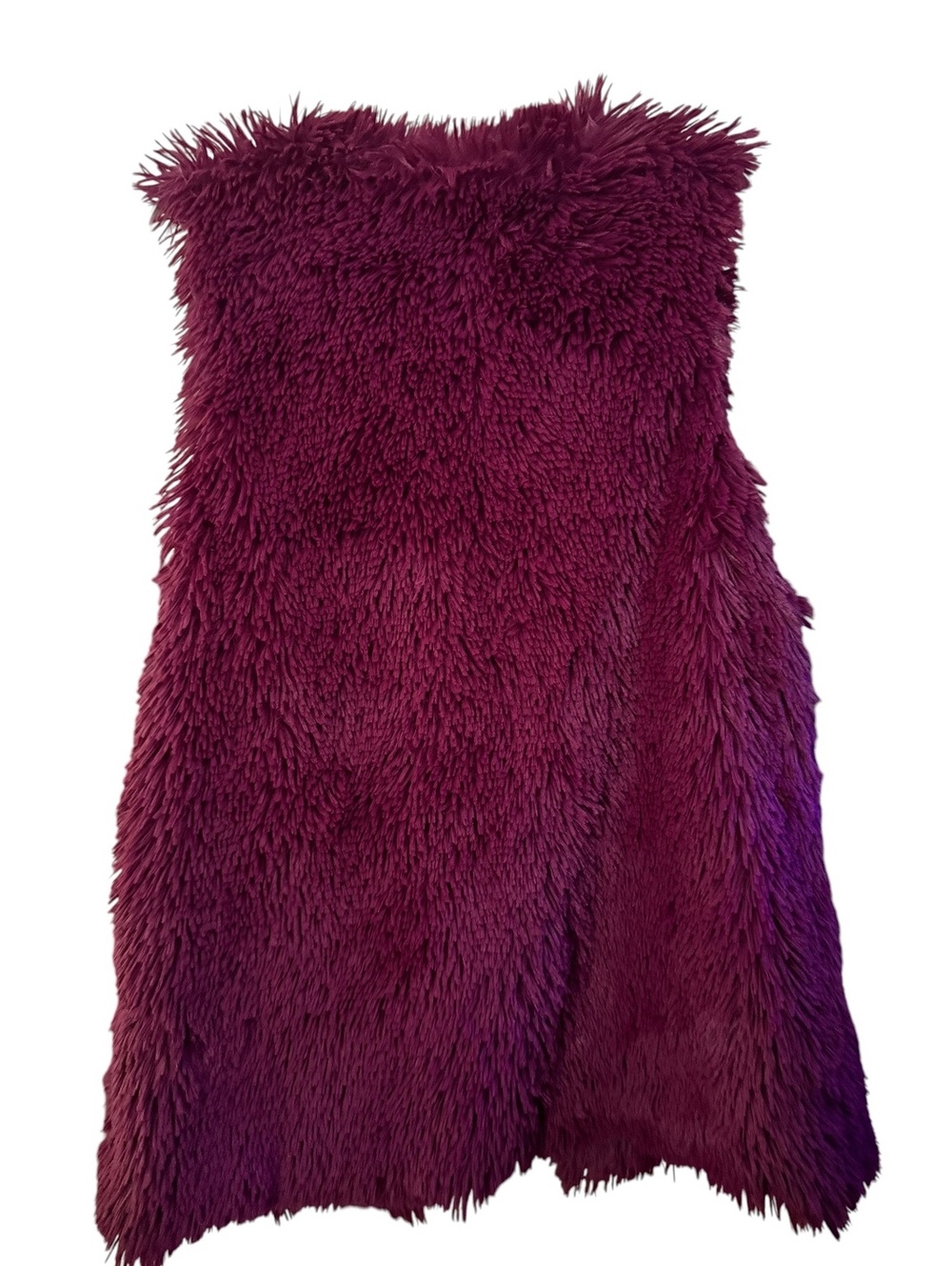 Betsey Johnson Faux Fur Vest L - Picture 2 of 3